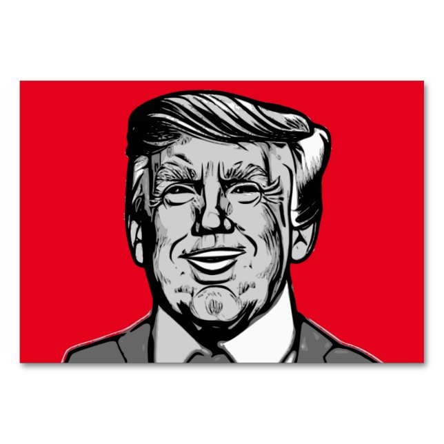 DONALD TRUMP TISCHNUMMER (Vorderseite)