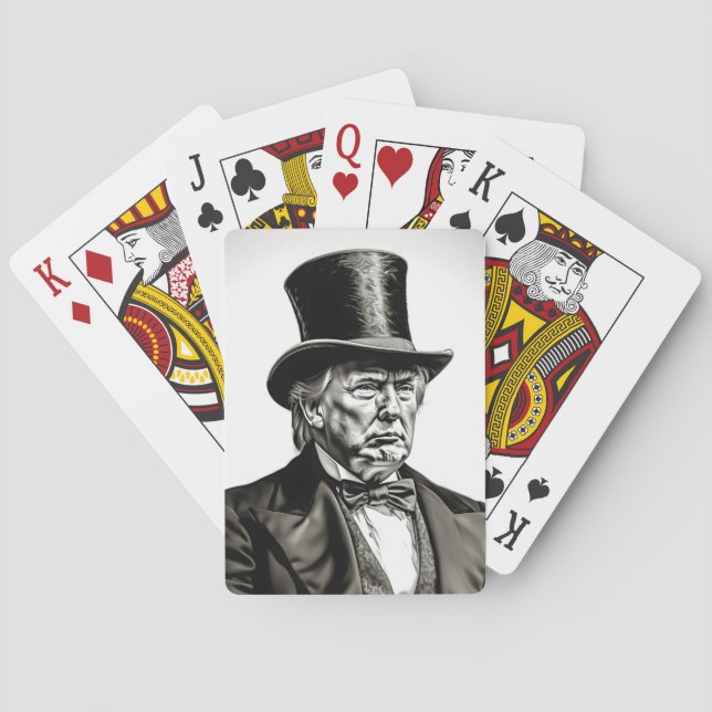 DONALD TRUMP TOP HAT SPIELKARTEN (Rückseite)