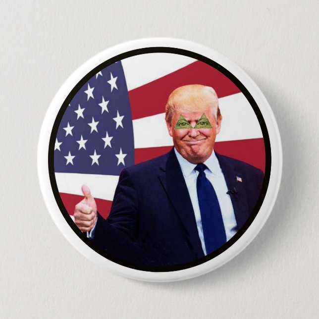 Donald Trump: Trilateraler Trump Button (Vorderseite)