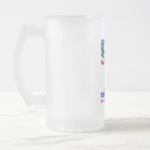 DONALD TRUMP-TRUMP-MÄDCHEN MATTGLAS BIERGLAS