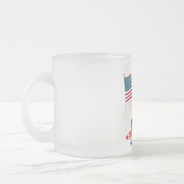 DONALD TRUMP-TRUMP-MÄDCHEN MATTGLASTASSE (Links)
