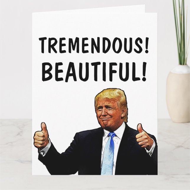 DONALD TRUMP ÜBERSIEGTE GLÜCKLICHE GEBURTSKARTEN KARTE (Vorderseite)