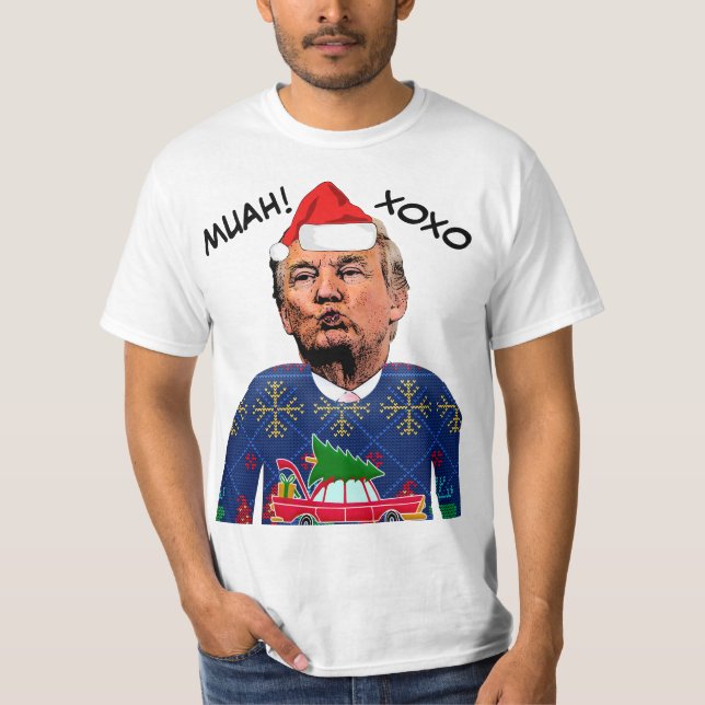 DONALD TRUMP UGLY CHRISTMAS SWEATER-T - Shirt (Vorderseite)