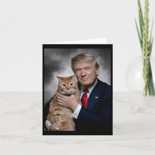 Donald Trump und Cat Funny Trump und Katze Karte