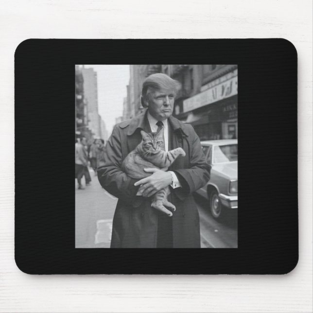 Donald Trump und Cat in Nyc Mousepad (Vorne)