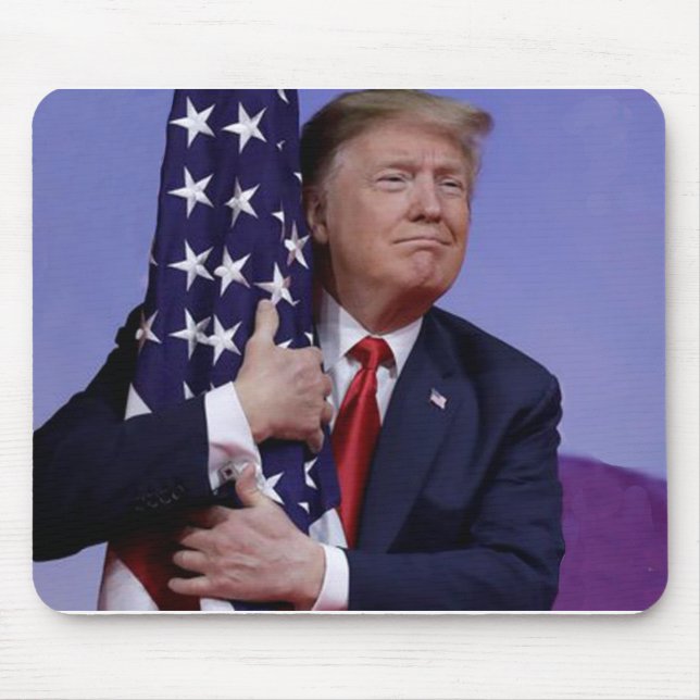 Donald Trump und die Flagge Mousepad (Vorne)