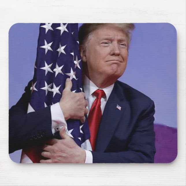 Donald Trump und die US-Flagge Mousepad (Vorne)
