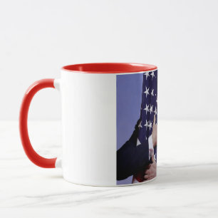 Donald Trump und die US-Flagge Tasse