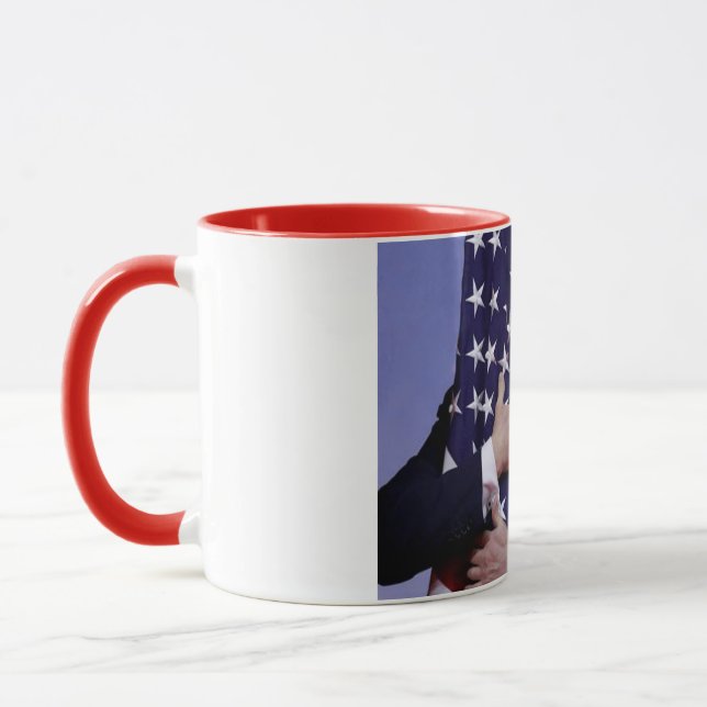 Donald Trump und die US-Flagge Tasse (Links)