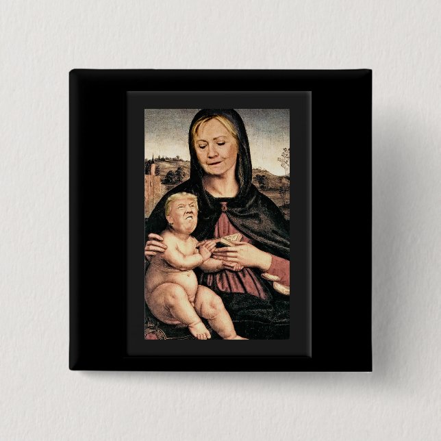 Donald Trump und Hillary Clinton Button (Vorderseite)