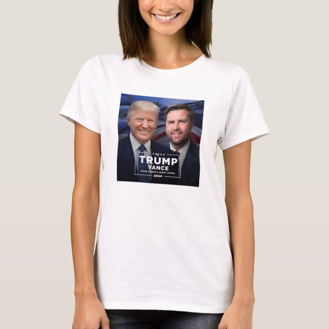 Donald Trump und JD Vance T-Shirt (Vorderseite)