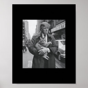 Donald Trump und Katze in NYC Poster