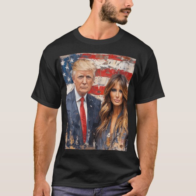 Donald Trump und Melania T-Shirt (Vorderseite)