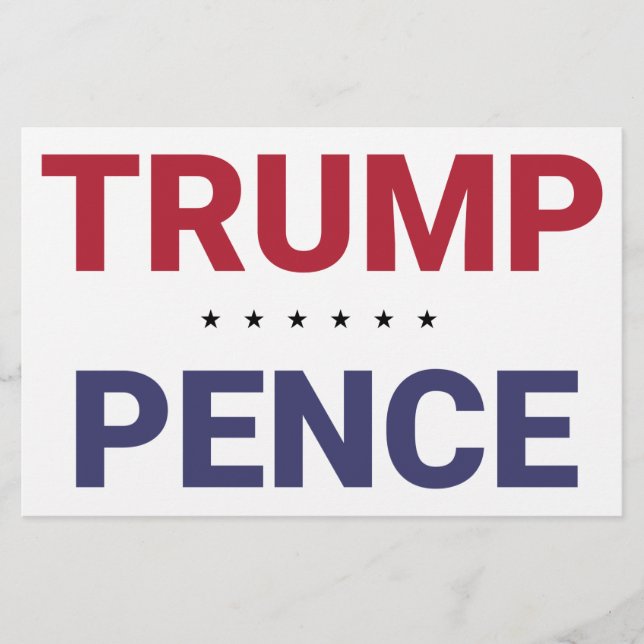 Donald Trump und Mike Pence (US-Wahl 2020) Briefpapier (Vorderseite)