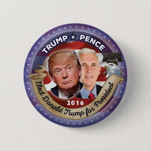 Donald- Trump und Mike-Pennys-Kampagnen-Knopf Button
