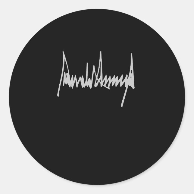 Donald Trump Unterschrift America Country US Präsi Runder Aufkleber (Vorderseite)