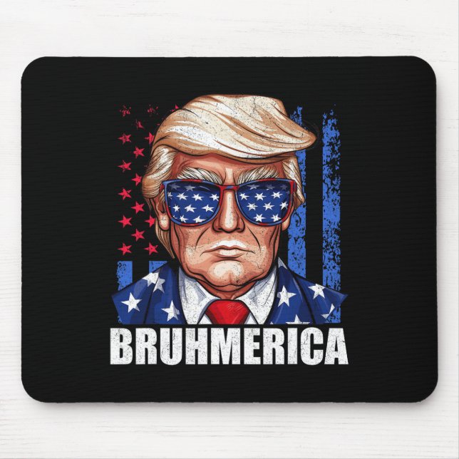 Donald Trump US-amerikanische Flagge Funny beunruh Mousepad (Vorne)