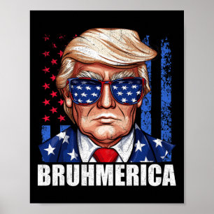 Donald Trump US-amerikanische Flagge Funny beunruh Poster