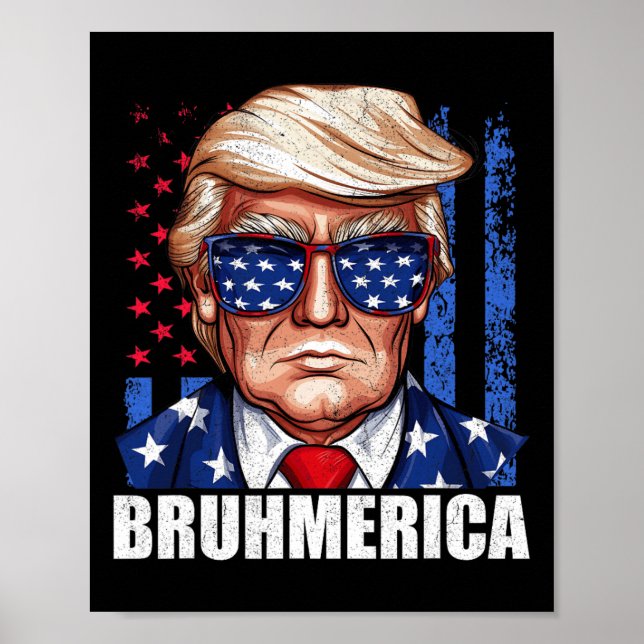 Donald Trump US-amerikanische Flagge Funny beunruh Poster (Vorne)