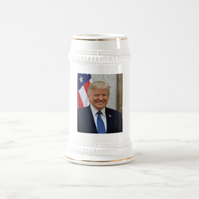 Donald Trump US-Präsident Weiße Haus MAGA 2024 Bierglas (Mittel)