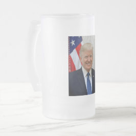 Donald Trump US-Präsident Weiße Haus MAGA 2024 Mattglas Bierglas