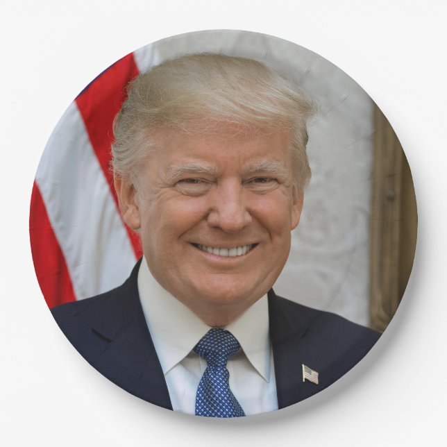 Donald Trump US-Präsident Weiße Haus MAGA 2024 Pappteller (Vorderseite)
