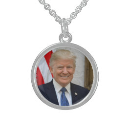 Donald Trump US-Präsident Weiße Haus MAGA 2024 Sterling Silberkette