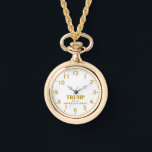 Donald Trump US President 45-47 America Is Great Armbanduhr<br><div class="desc">Donald Trump US President 45-47 America Is Great Watch featuring gold script on a clean white background. Support the republican party. America is great! Keep America Great. Make America Great Again. Easy to customize all text.</div>