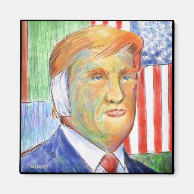 Donald Trump Van Gogh Magnet (Vorne)