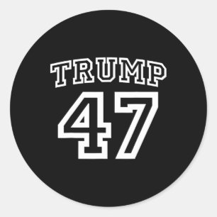 Donald Trump Vance 2024 Wahl 47. Präsident Ich Runder Aufkleber