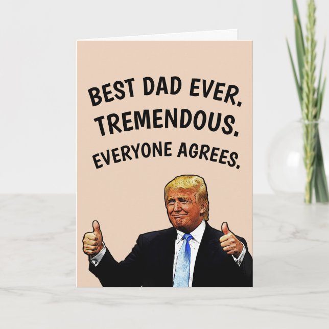 DONALD TRUMP VATER BIRTHDAY TREMENDOUS CARDS KARTE (Vorderseite)