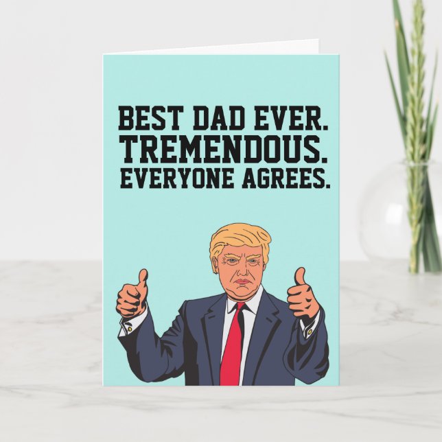 DONALD TRUMP VATER'S DAY GREETING CARDS KARTE (Vorderseite)