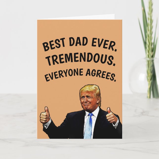 DONALD TRUMP VATER'S DAY TREMENDOUS CARDS KARTE (Vorderseite)