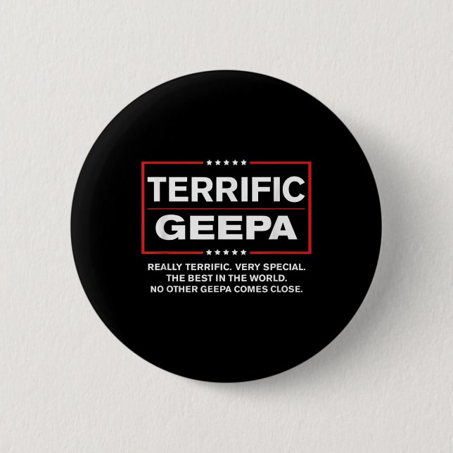 Donald Trump Vathers Day Geschenk für Geepa Funny  Button (Vorderseite)