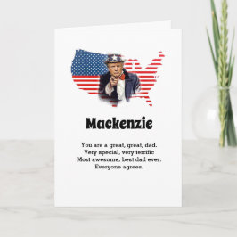 Donald Trump Vathers Day Name Funny Vater Karte
