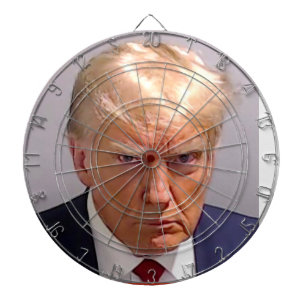 Donald Trump Verbrecherfoto Dartscheibe