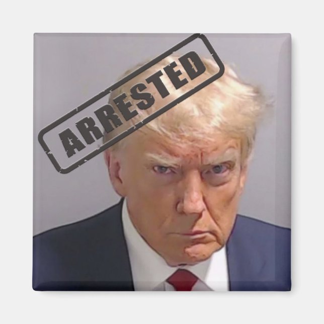 Donald Trump "verhaftet" Mugshot Magnet (Vorne)