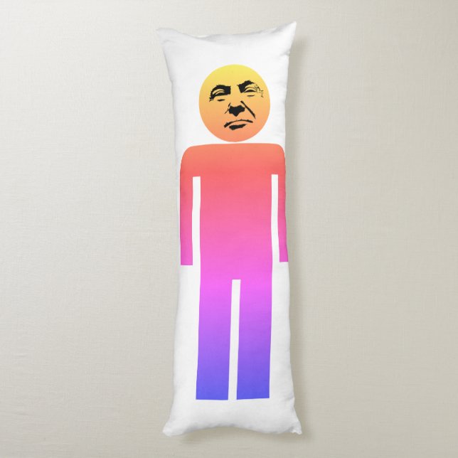 Donald Trump Voodoo Doll Body Pillow Seitenschläferkissen (Rückseite (Vertikal))