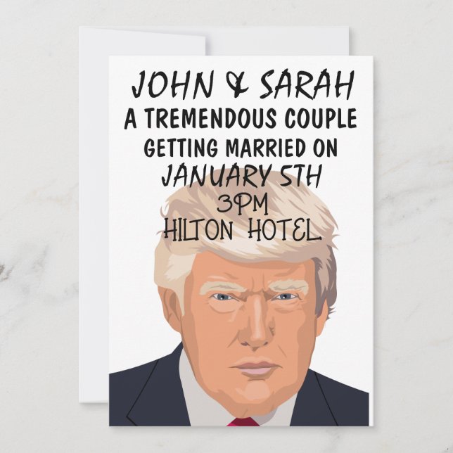 DONALD TRUMP WEDD INVITATIONS PERSONALISIEREN EINLADUNG (Vorderseite)