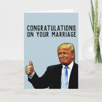 DONALD TRUMP WEDDING HEIRATSKARTE