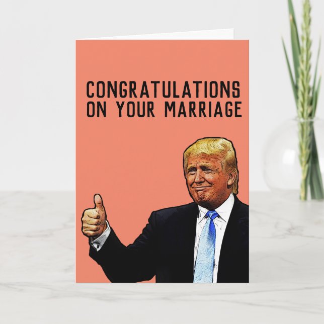 DONALD TRUMP WEDDING HEIRATSKARTE KARTE (Vorderseite)