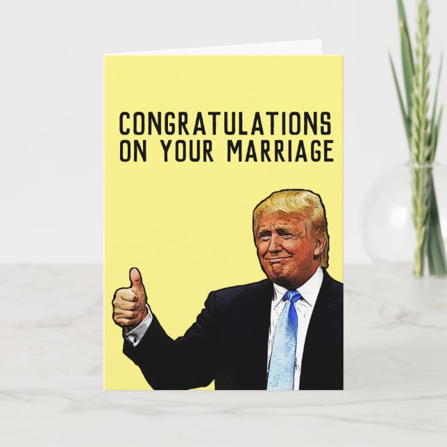DONALD TRUMP WEDDING HEIRATSKARTE KARTE (Vorderseite)