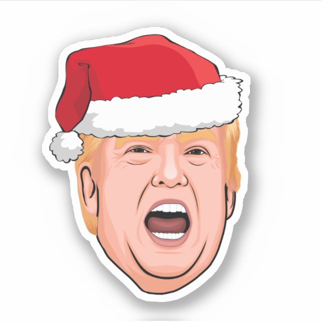 DONALD TRUMP Weihnachten Aufkleber (Vorderseite)