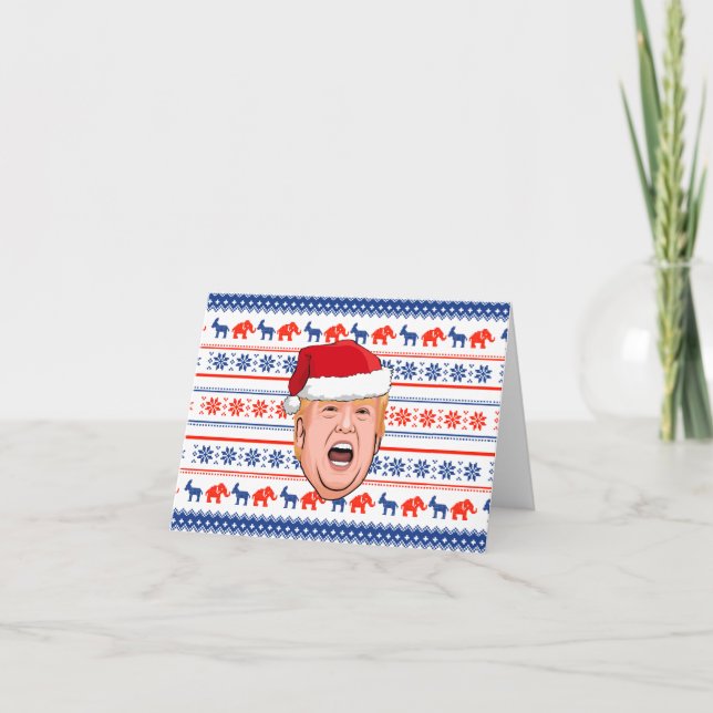 DONALD TRUMP Weihnachten Dankeskarte (Vorderseite)