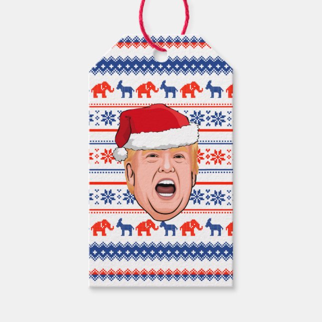 DONALD TRUMP Weihnachten Geschenkanhänger (Vorderseite)