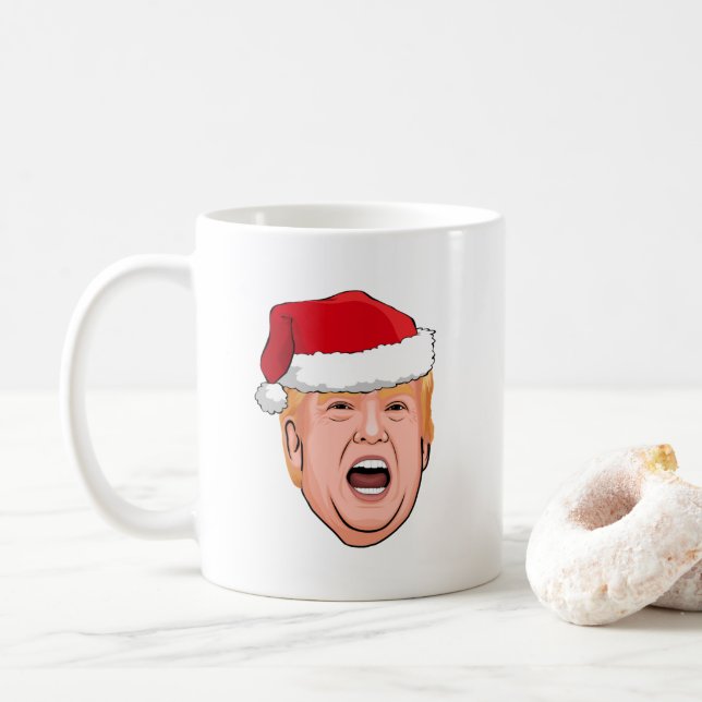 DONALD TRUMP Weihnachten Kaffeetasse (Mit Donut)