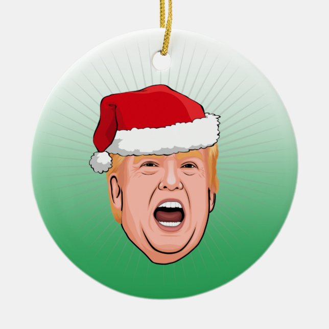 DONALD TRUMP Weihnachten Keramik Ornament (Vorne)