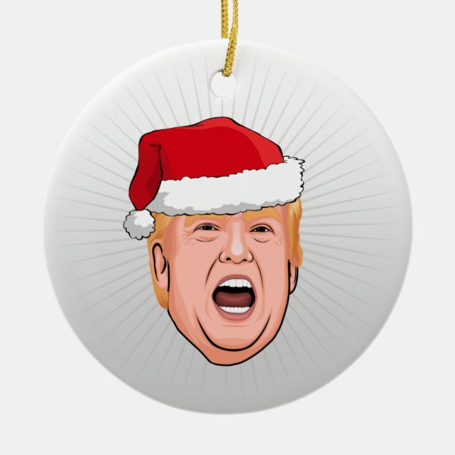 DONALD TRUMP Weihnachten Keramik Ornament (Vorne)