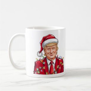 Donald Trump Weihnachten Lustiger MAGA Santa Hut Kaffeetasse