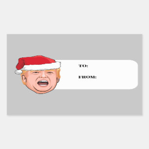 DONALD TRUMP Weihnachten Rechteckiger Aufkleber